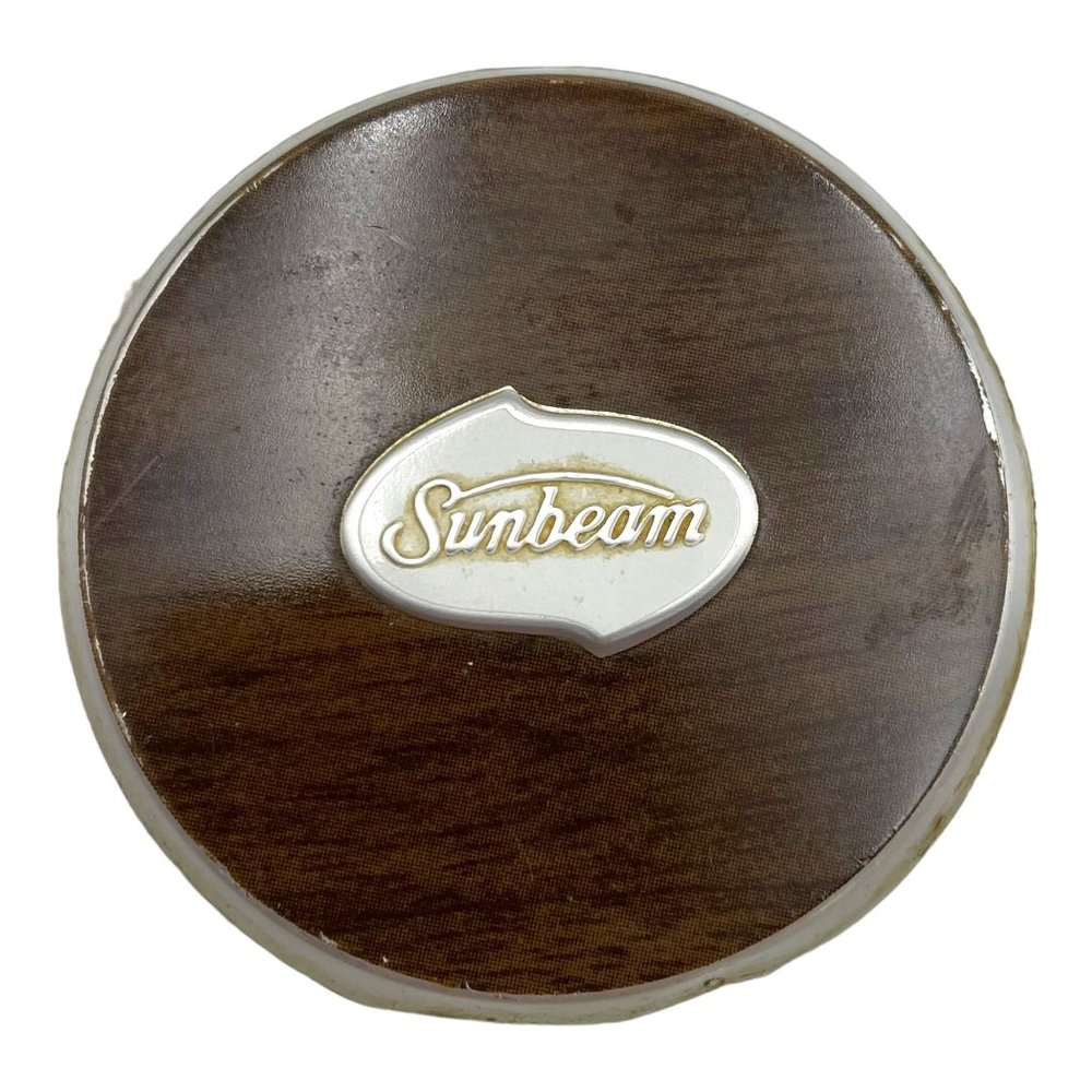Vintage Sunbeam Mixmaster MMA MMB Emblem Wood Grain Cover Plate Replacement Part